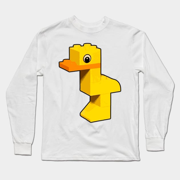 Brick Animals: Ostrich Long Sleeve T-Shirt by druscilla13